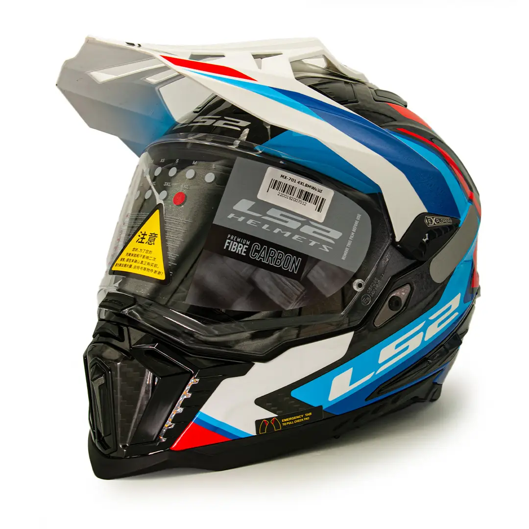 LS2 CARBON کلاه ls2 کربن طرح بی ام و فک ثابت - Image 1